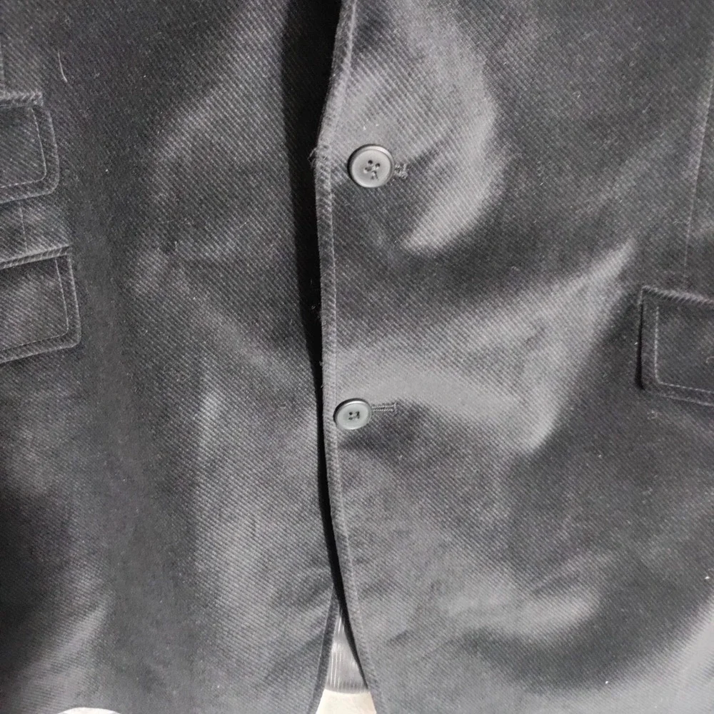 J.Ferrar Mens‎ Black Cotton Corduroy Blazer Modern Fit Size 48L New